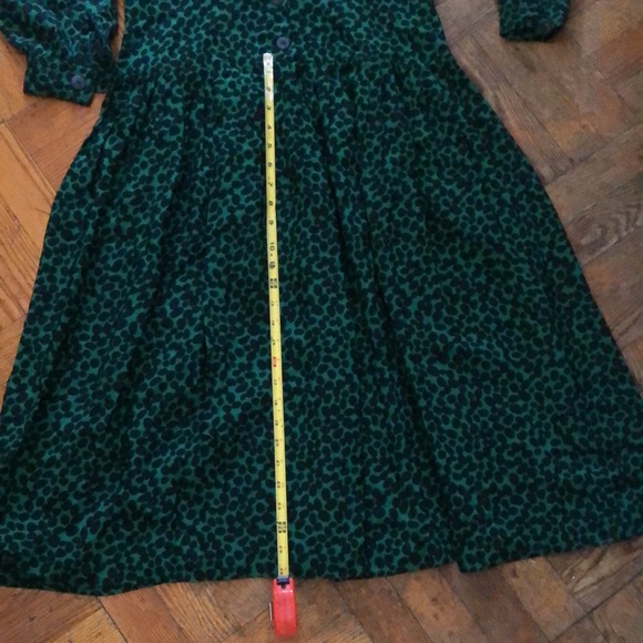 VTG Emerald Green Cheetah Print Dress, Size S, by MENU - Picture 10 of 11